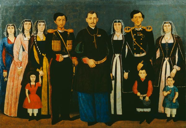 N.E. Mukhran-Batoni with family from Iranian School