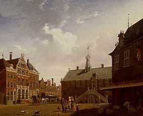 Der Marktplatz von Hoorn from Isaak Ouwater