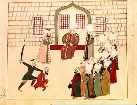 Ms 1671 A vizier watching an execution from Islamic School