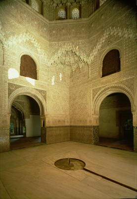 The Room of the Two Sisters (Sala de las Dos Hermanas) 14th century (photo) from Islamic School, (14th century)