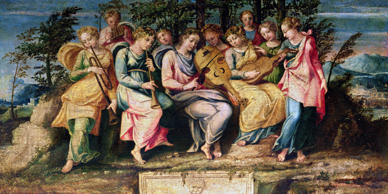 Apollo and the Muses from Scuola pittorica italiana