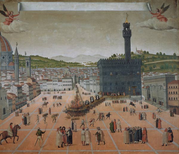 Savonarola Being Burnt at the Stake, Piazza della Signoria, Florence from Scuola pittorica italiana