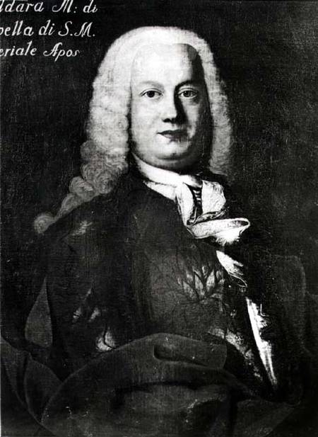 Antonio Caldara (1670-1736)  (b&w photo) from Scuola pittorica italiana