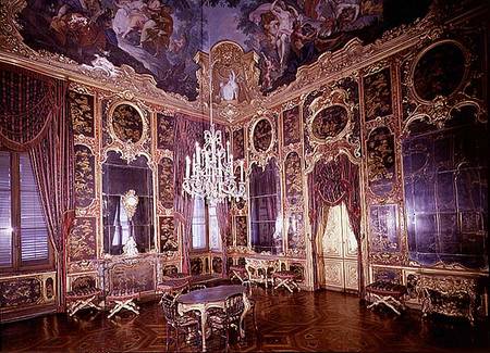 The Chinese Room with ceiling painting by Claudio Francesco Beaumont (1694-1766) from Scuola pittorica italiana