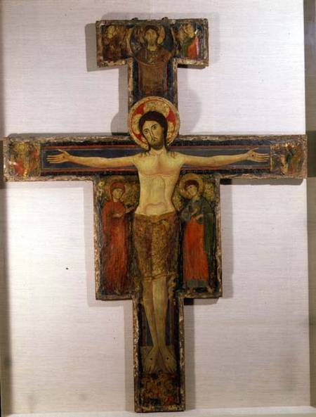 The Crucified Christ with the Virgin and St. John from Scuola pittorica italiana