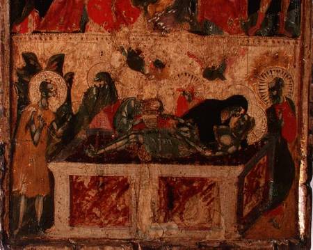 The Deposition of Christ, bottom half of a panel from Scuola pittorica italiana