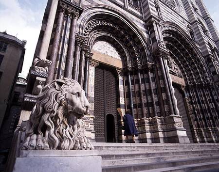 Facade of the Cathedral of San Lorenzo photo) from Scuola pittorica italiana