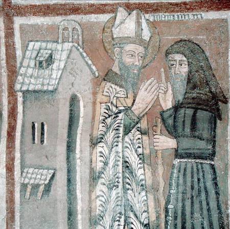 St. Gregory the Great (540-604) with a Monk from Scuola pittorica italiana