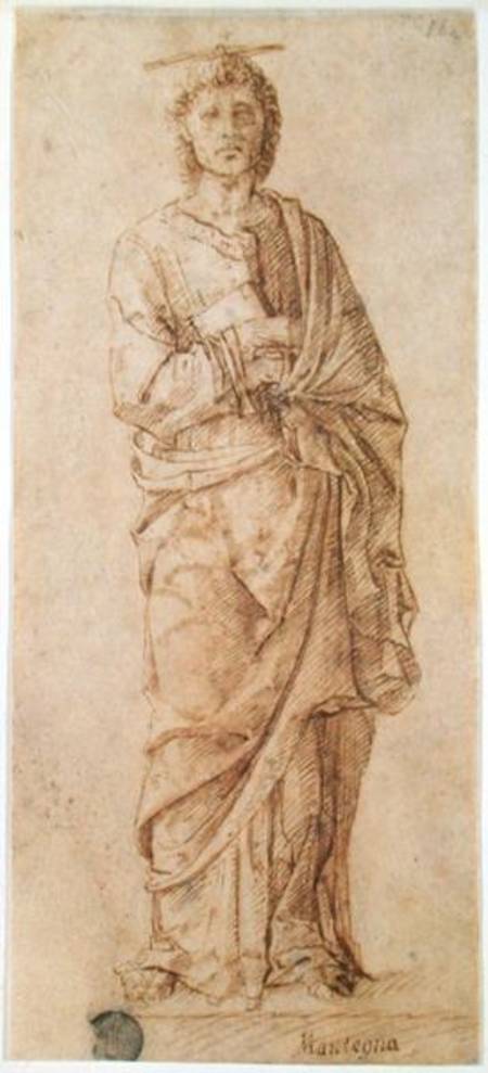 St. John the Evangelist attributed to either Giovanni Bellini (c.1430-1516) or Andrea Mantegna (1430 from Scuola pittorica italiana