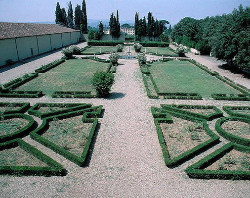 Landscaped gardens to the west of the villa (photo) from Scuola pittorica italiana