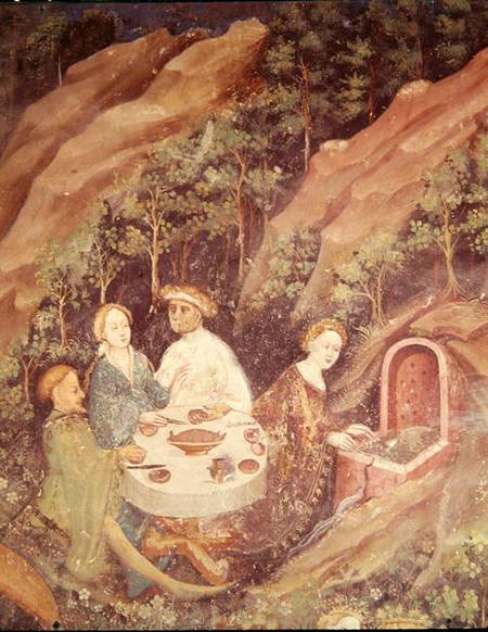 The Month of May, detail of a picnic from Scuola pittorica italiana