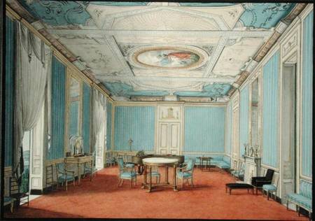 A Neo-classical Palace Interior in Naples from Scuola pittorica italiana
