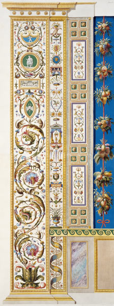 Panel from the Raphael Loggia at the Vatican, from 'Delle Loggie di Rafaele nel Vaticano', engraved from Scuola pittorica italiana