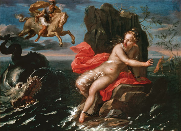 Perseus and Andromeda, Bolognese School from Scuola pittorica italiana