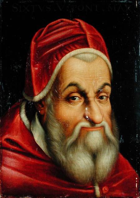 Pope Sixtus V (1520-90) from Scuola pittorica italiana