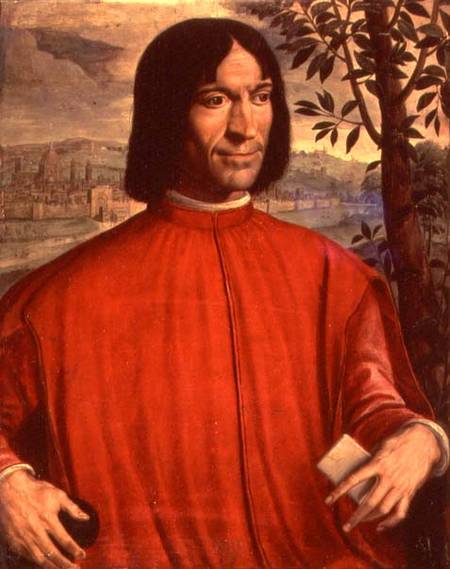 Portrait of Lorenzo de' Medici 'the Magnificent' (1449-92) (panel) from Scuola pittorica italiana