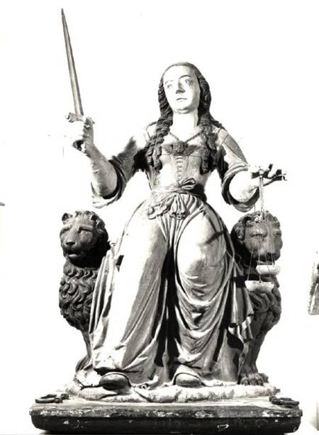 A representation of Justice from the prow of the 'Bucintoro' from Scuola pittorica italiana