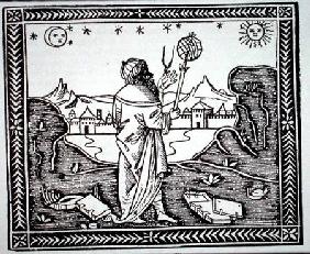 The Astrologer Albumasar (787-885) copy of an illustration from his 'Introductorium in Astronomiam',