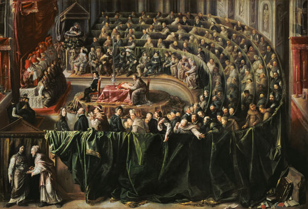 Trial of Galileo from Scuola pittorica italiana