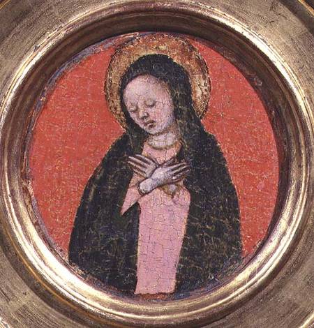 The Virgin Mary, right hand side of a triptych from Scuola pittorica italiana