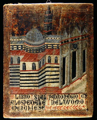 Siena Cathedral (oil on panel) from Italian School, (14th century)