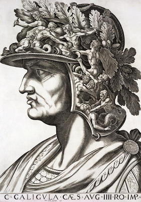 Caligula Caesar (12-41 AD), 1596 (engraving) from Italian School, (16th century)