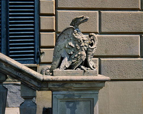 Eagle and crest, Villa di Celle (photo) from Italian School, (19th century)