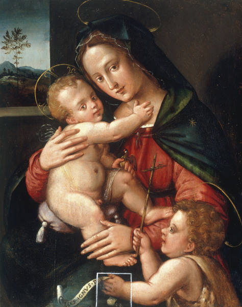 Maria mit Kind u.Johannesknabe / Gemaelde from Italienisch