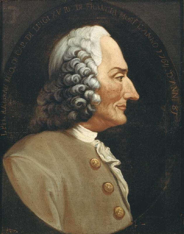Portrait des Komponisten Jean Philip Rameau. from Italienisch