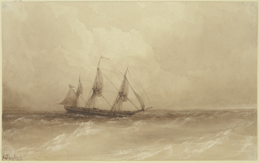 Ein Segelschiff auf hoher See from Ivan Konstantinovic Ajvazovskij