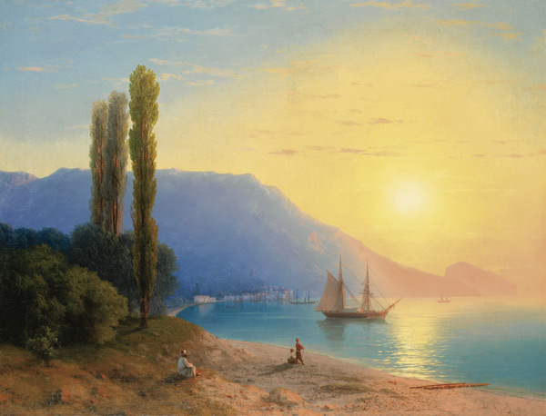Sunset over Yalta from Iwan Konstantinowitsch Aiwasowski