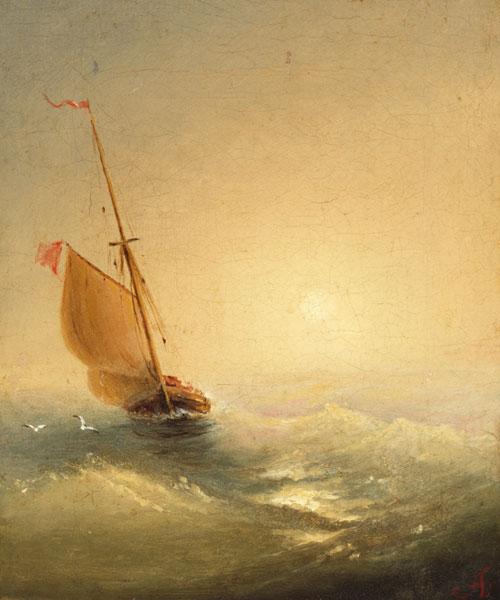 Sailing Barge at Sunset