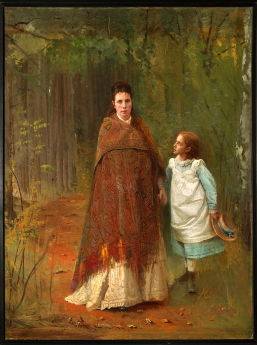 In the Park. Portrait of the Artist's Wife and Daughter from Iwan Nikolajewitsch Kramskoi