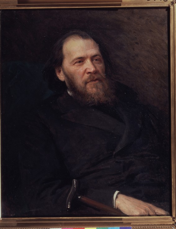 Portrait of the poet Yakov Polonsky (1820-1898) from Iwan Nikolajewitsch Kramskoi