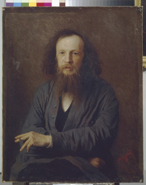 Portrait of Dmitri Mendeleev from Iwan Nikolajewitsch Kramskoi