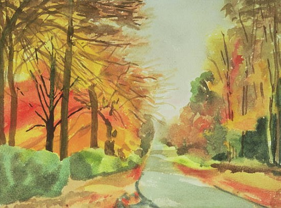 No.47 Autumn, Beaufays Road, Liege, Belgium (w/c)  from Izabella  Godlewska de Aranda