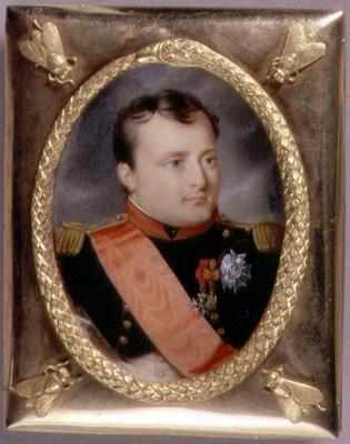 Portrait Miniature of Napoleon Bonaparte (1769-1821) 1815 (w/c on ivory) from J. Parent
