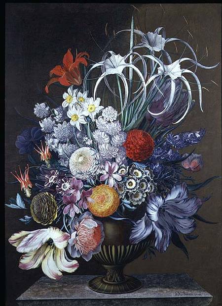 Still life of flowers (one of a pair) from J.A. Simson