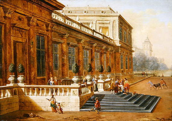 The Return of the Prodigal Son on the Steps of a Classical Palace (oil on canvas) from Jacob Balthasar Peeters