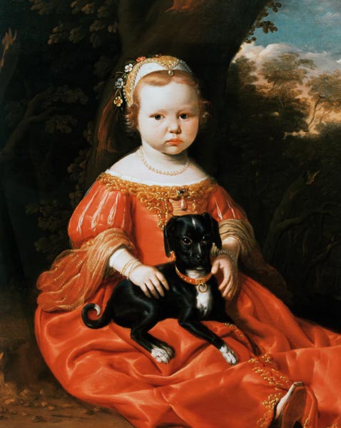 Portrait of a Girl with a Dog from Jacob Cuyp