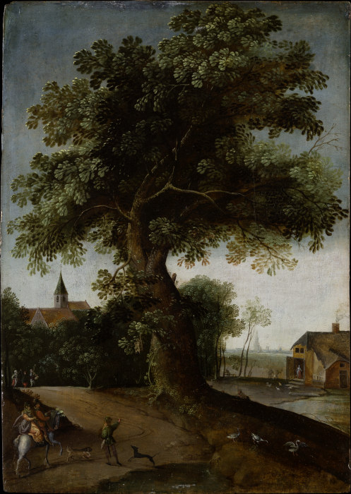 Landschaft mit großem Baum from Jacob Grimmer