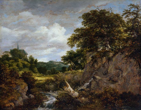 Hügellandschaft mit Kapelle from Jacob Isaacksz van Ruisdael