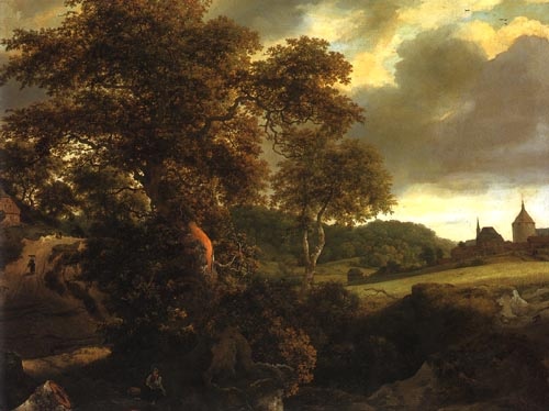 Hügellandschaft mit Eiche from Jacob Isaacksz van Ruisdael