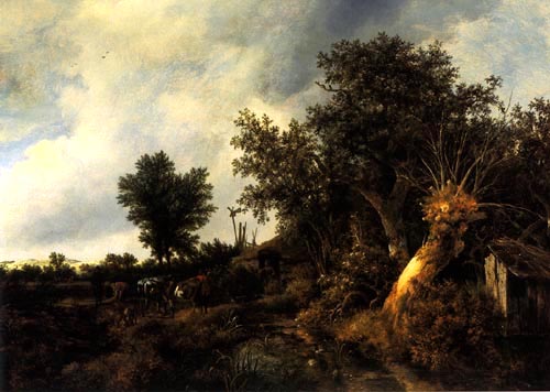 Landschaft mit Hütte from Jacob Isaacksz van Ruisdael