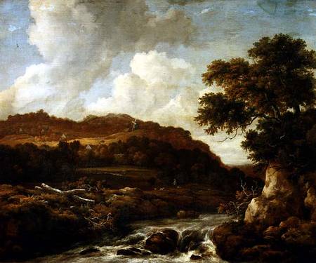 Mountainous Wooded Landscape with a Torrent from Jacob Isaacksz van Ruisdael