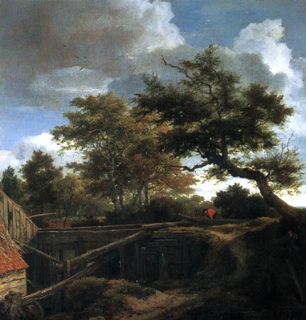 Waldlandschaft mit Rückansicht einer Wassermühle from Jacob Isaacksz van Ruisdael