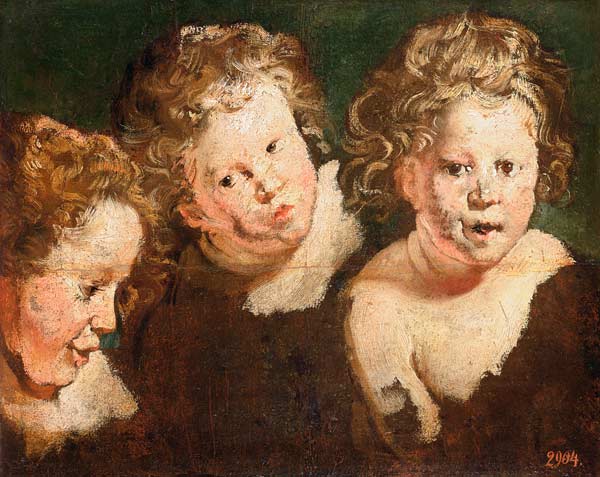 Three Childrens Heads from Jacob Jordaens