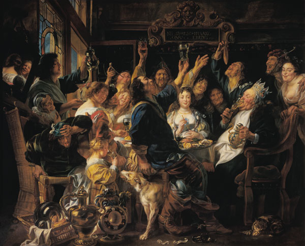 Das Fest des Bohnenkönigs. from Jacob Jordaens