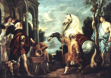 The Gaze of the Man Making the Horse Rear, from a poem by Plutarch from Jacob Jordaens