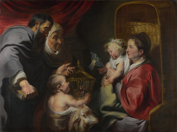 The Virgin and Child with Saints Zacharias, Elizabeth and John the Baptist from Jacob Jordaens